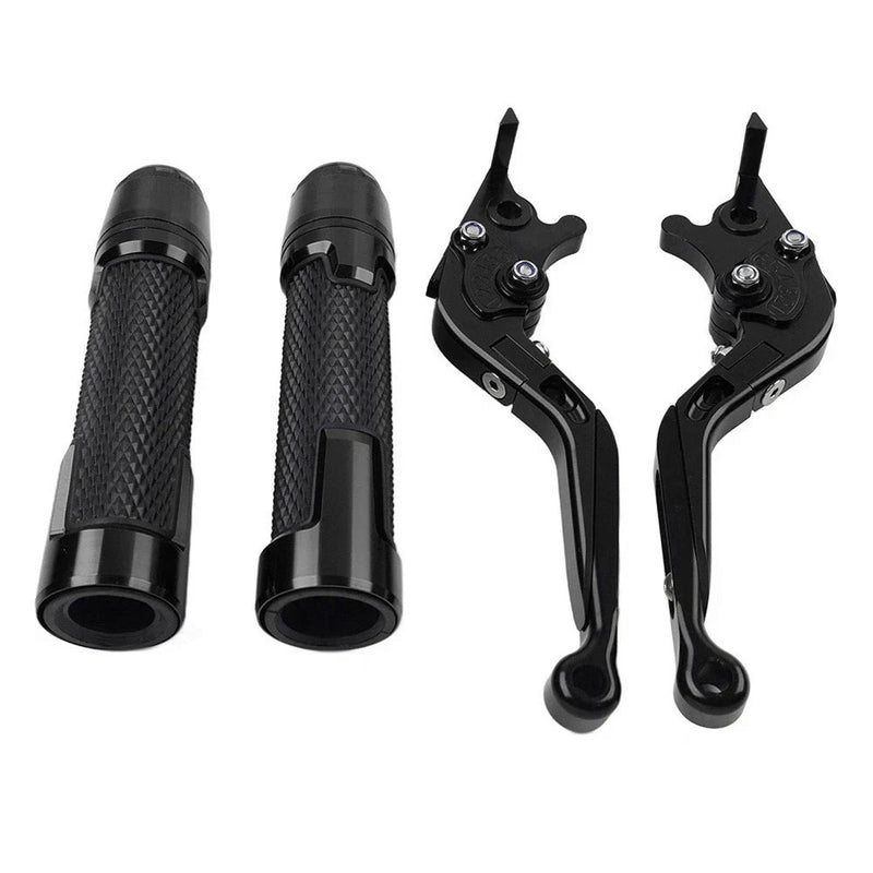 Kawasaki ZX636R Folding Extendable Brake Clutch Levers & Handlebar Grips (2003-2006)