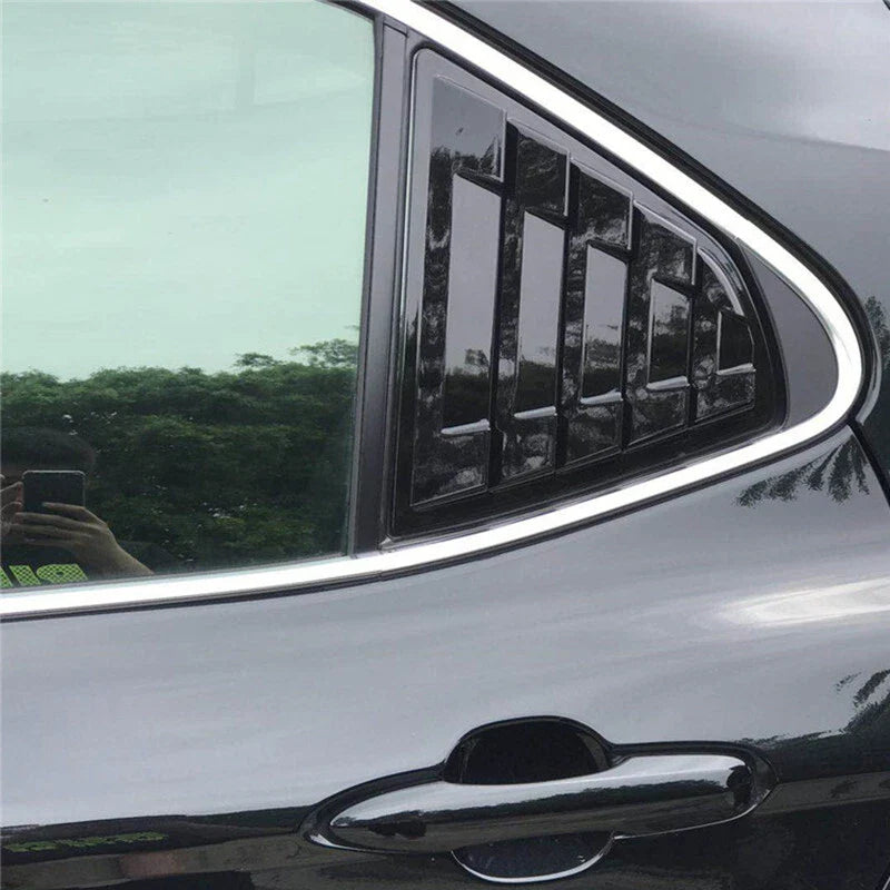 Toyota Camry Bright Black Window Louvers Rear Vent Cover Trim 2x (2018–2023)