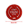 Chevrolet Corvette C8 Carbon Fiber Red Engine Start Button Trim (2020-2022)