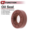 Make Model Oil Seal 17x35x10mm 2 x Seal Ring FKM Rubber Brown