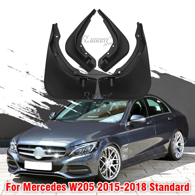 Benz C-Class W205 Sedan 4x Mud Flaps Splash Guard (2015–2018)