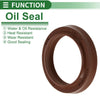 Make Model Oil Seal 25x33x4.5mm FKM Brown Rotary Shaft Seal 5 Pcs