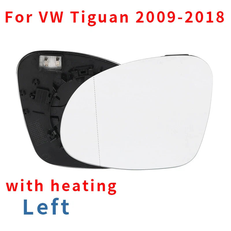VW Tiguan Left Rear Mirror Housing Wing Glass Heat Lens (2009–2018)