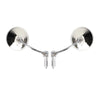 17.2-22mm Handlebars Chrome for Cafe Racer / HBobber Mirrors Pair