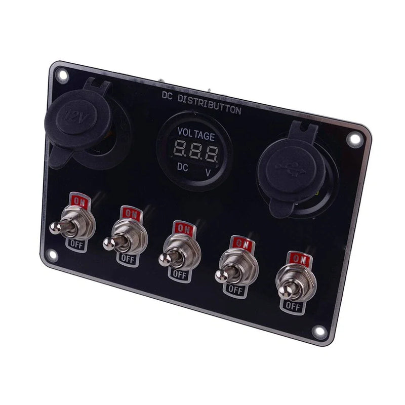 Car Boat RV Truck 79-23 Blue LED Toggle Rocker Switch Panel