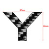 Car Badge Emblem Stickers Carbon Black Alphabet Letter Decals