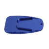 Aluminum Alloy Motorcycle Side Stand Kickstand Pad Plate - Blue