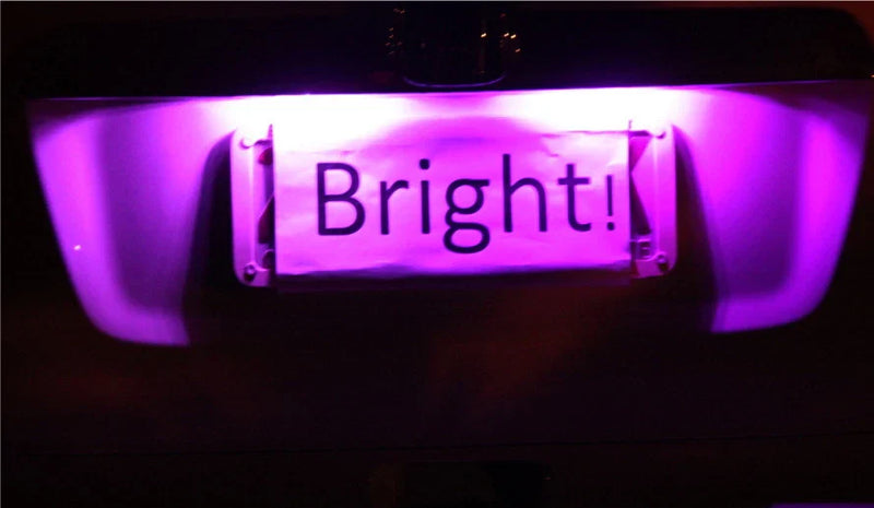 Nissan Navara D22 Bright Purple LED Number Plate Light Bulbs (2005-2015)