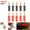 Various Models 10 Pcs Brass 4mm Audio Speaker Wire Cable Connectors