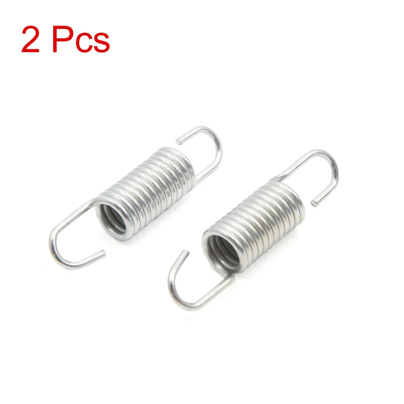 GS125 Brake Pedal Return Spring 2 x 6cm Length Silver Tone Metal Motorcycle