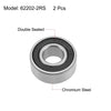 2 x Ball Bearings 15x35x14mm Double Sealed Chrome Steel Z2 ABEC1