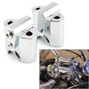 BMW R 18 Classic Chrome Handlebar Risers Lift Clamp Adapters (2022-2023)