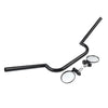 Cafe Racer Bobber Chopper Dyna 7/8" Black Handlebar & End Mirrors