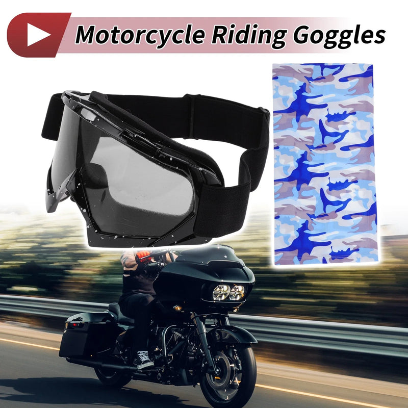 Motorcycle Grey Lens White Black Frame PC Cycling Sunglasses Goggles