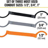 Automotive Repair and Electrical Conduit 3 x Lock Nut Wrench