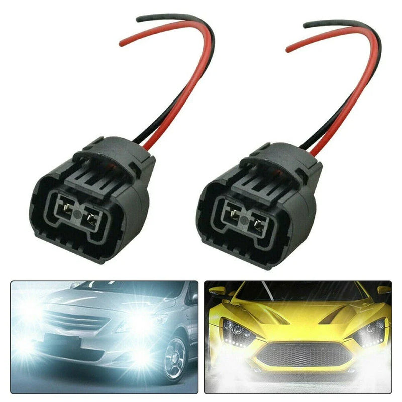 Vehicle 2x Fog Light Wiring Harness Female Plug Connector Pigtail