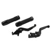 Aprilia Tuono V4 Black Extendable Brake Clutch Levers Grips Set (2011-2023)