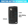 Peugeot Partner, Citroen Berlingo, Dispatch 3 x Key Fob Case Shell
