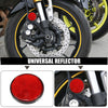 Motorcycle 8pcs Round Safety Spoke Reflective Self Adhesive Reflector