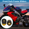 Motorcycle Front Fork Protection Plastic Gold Tone 2 x Frame Sliders