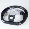 Subaru WRX Carbon Flat Bottom Suede Blue Steering Wheel (2022-2023)