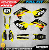 Suzuki RMZ 250 (2007-2009) MAX STYLE Decals Custom Graphics Full Kit
