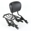 Harley Touring Black Sissy Bar Backrest Luggage Rack (2014-2025)
