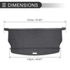 Jeep Grand Cherokee (2022-2024) Black Carbon Fiber Retractable Cargo Cover