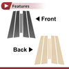 Lexus IS (2001-2005) Black Carbon Fiber 6 Pcs Car Door Pillar Window Trim