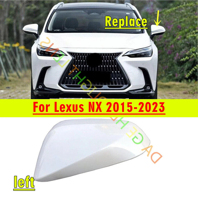 Lexus NX Gloss White Left Side Rearview Mirror Cover (2015–2023)