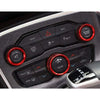 Dodge Challenger Charger 3 x AC Radio Switch Trim Ring Knob Covers (2015-2020)