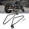 Motorcycle Scooter 2 x Metal Black Saddle Mount Side Bag Luggage Bracket