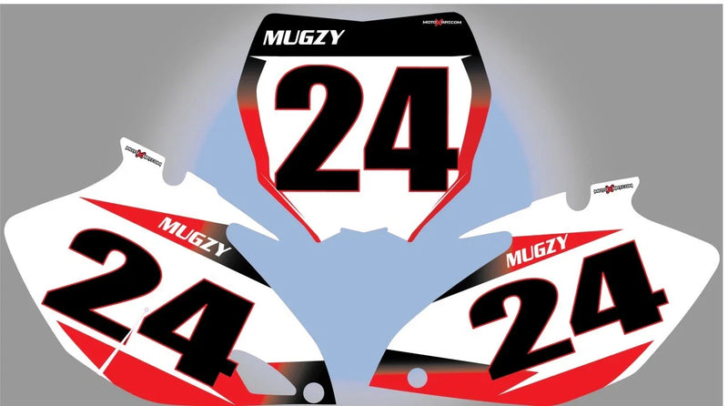 Yamaha YZF 250 450 Custom Number Graphics (2006-2009)