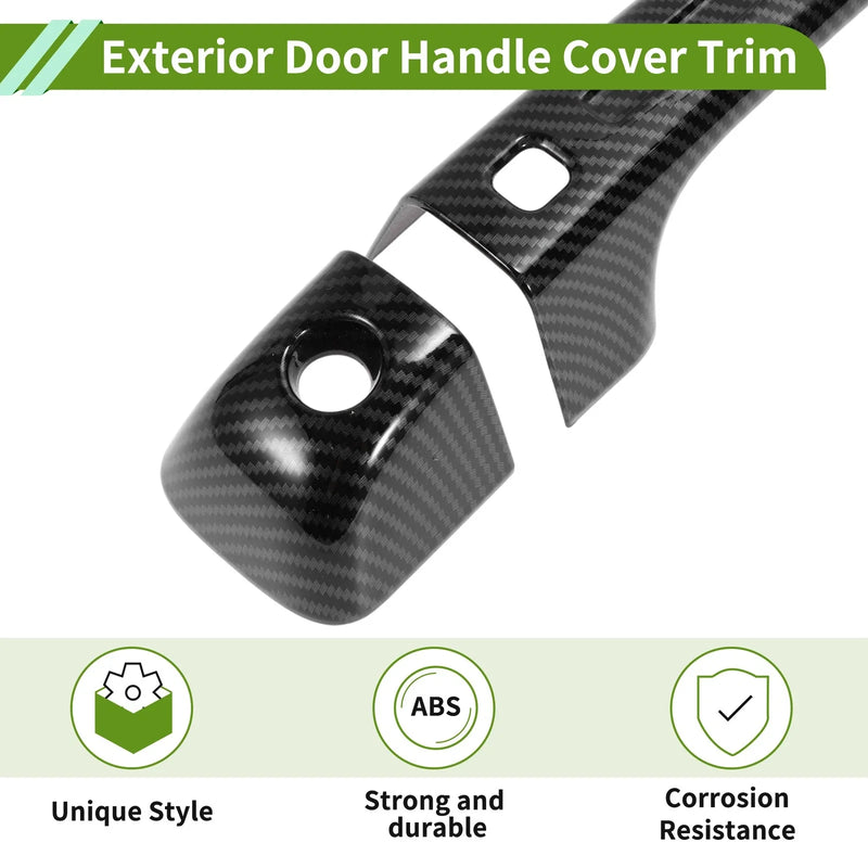 Ford Bronco Carbon Fiber Black Exterior Door Handle Cover Trim (2021-2025)