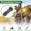 Motorcycle White Curve Pattern Grips / 7/8" 22mm Hand Grips Cover Kit