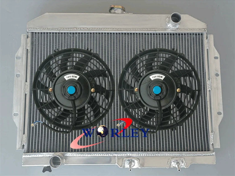 AMC AMX Ambassador Gremlin Javelin Matador V8 Aluminum Radiator & Fans (58-74)