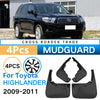 Toyota Highlander 4 x Mud Flaps Splash Guards Fender Mudguard (2009–2011)