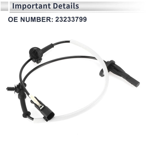 Chevrolet Colorado (2015-2022) 1 x Rear Right ABS Wheel Speed Sensor