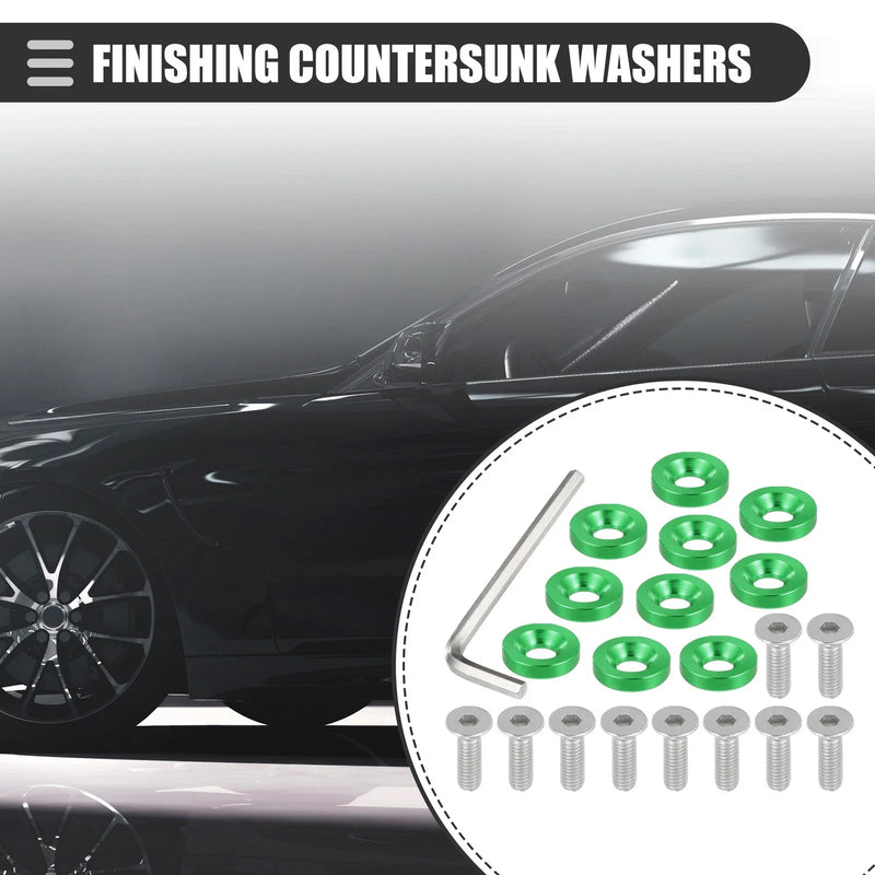 Motorcycle Green 1 Finishing Countersunk Washers Dress Up