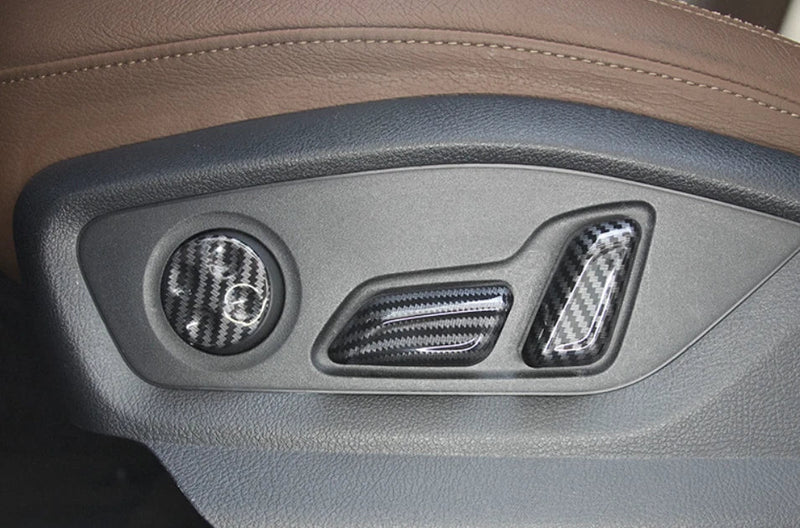 Audi Q5 Carbon Fiber Seat Adjustment Button Lid Cover Trim (2018-2022)