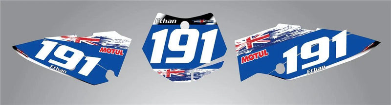 KTM 65 Aussie Pride Style Number Graphics Stickers (2009-2014)