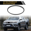Toyota Tacoma Car AC Vent Dashboard Decoration Rings/Black 4 Pcs (2016–2021)