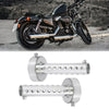 2 x 60mm Motorcycle Exhaust Silencer Exhaust Insert Muffler Pipe Silver Tone