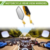 Motorcycle M8/M10 Rear View Mirror Polygonal Shape Black Gold Tone Plastic