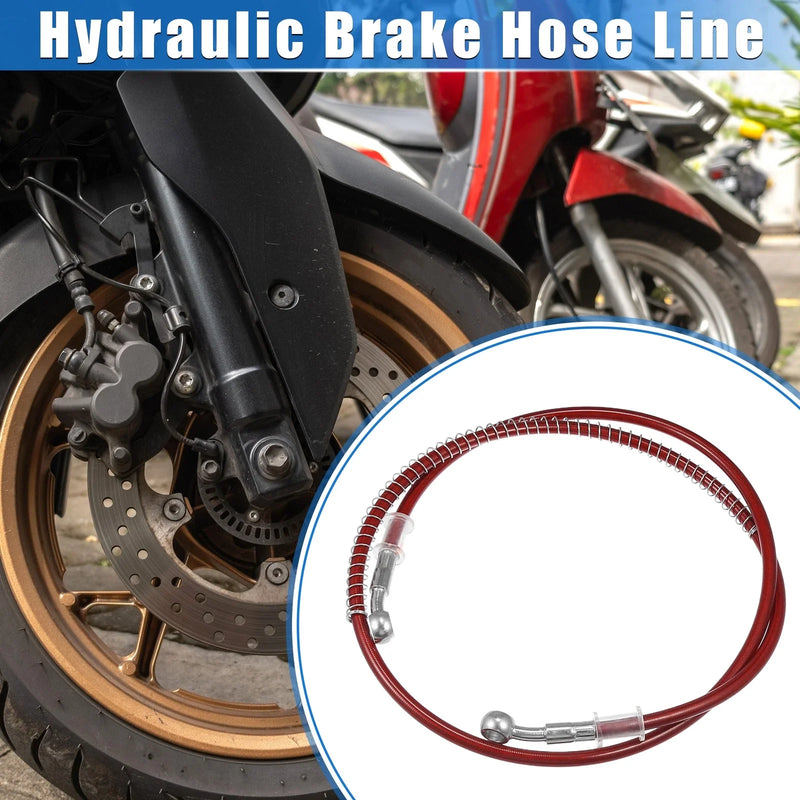 Motorcycle 120cm 10mm Red Hydraulic Brake Hose Line Pipeline