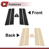 Dodge Durango (2011-2020) Black 6 x Car Door Pillar Window Trim