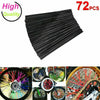 Motorcycle Dirt Bike CRF EXC YZF 72pcs Black Wheel Spoke Wraps
