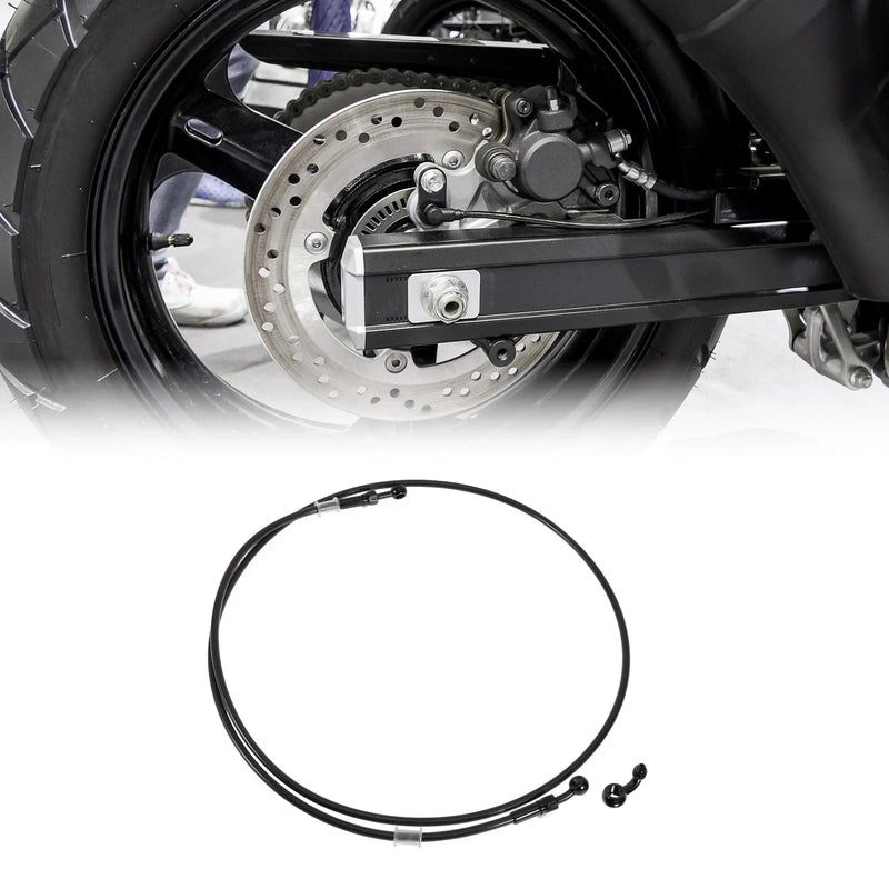 Motorcycle 190cm Oil Hose Line Nylon Stainless Steel Wire Braid PU