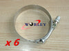 Universal 8 x 4" Turbo Pipe Hose Coupler T-Bolt Clamps