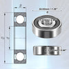 Car 4 x Deep Groove Ball Bearings 11.11x34.93x11.11mm